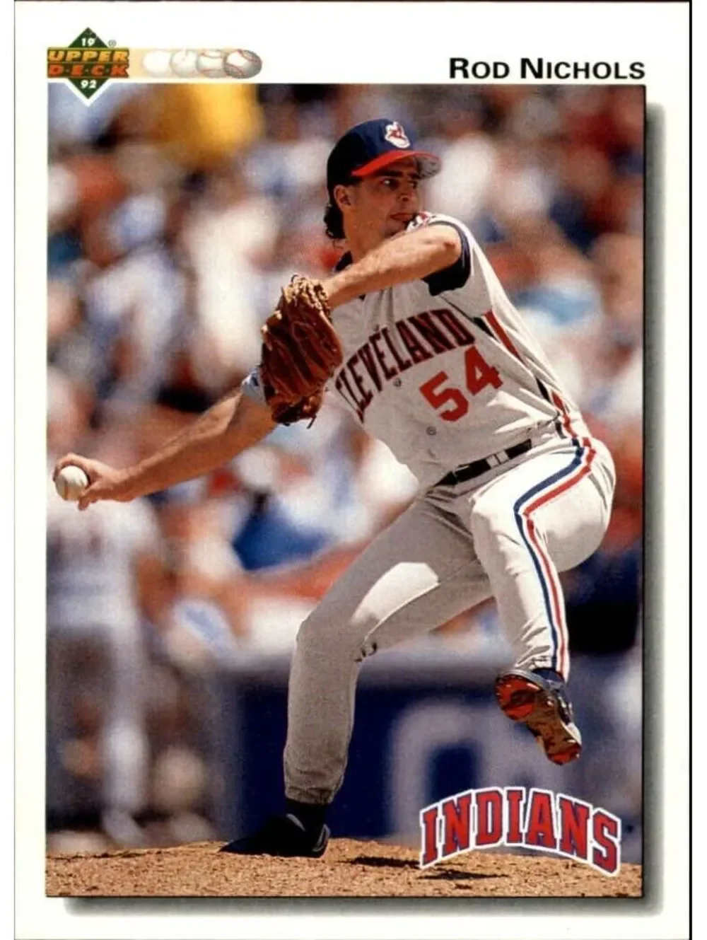 Rod Nichols 1992 Upper Deck MLB #212 Baseball Card Cleveland Indians